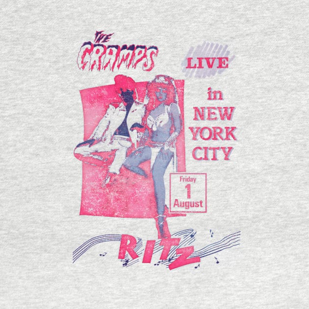 The cramps vintage tour poster by HAPPY TRIP PRESS